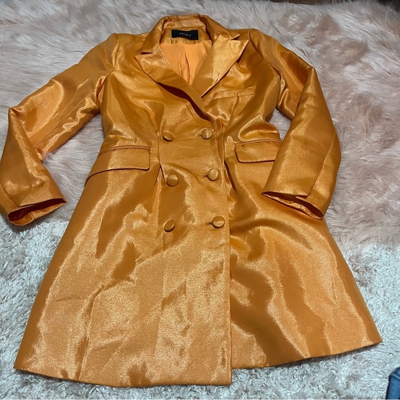 COPY - Metallic Orange Blazer Dress - Picture 2 of 5